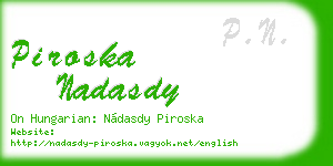 piroska nadasdy business card