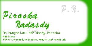 piroska nadasdy business card